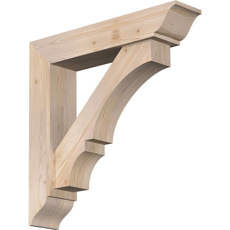 Ekena Millwork Balboa Traditional Smooth Bracket w/ Offset Brace, Douglas Fir, 7 1/2"W x 36"D x 36"H BKT0806X36X36BOA01SDF